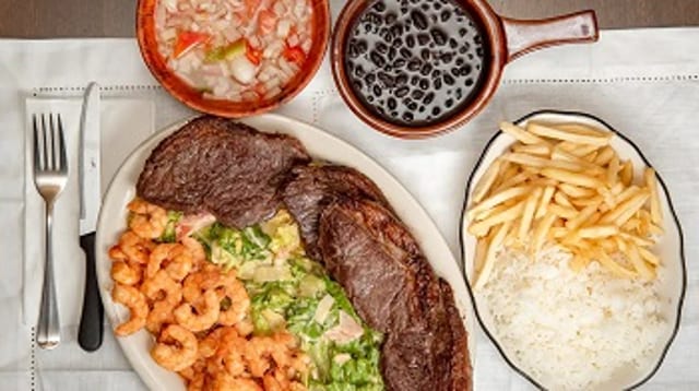 20. BBQ Steak with Shrimp.