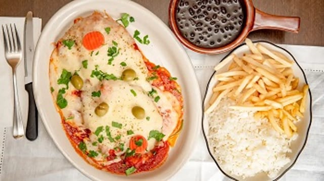 48. Chicken Parmigiana.